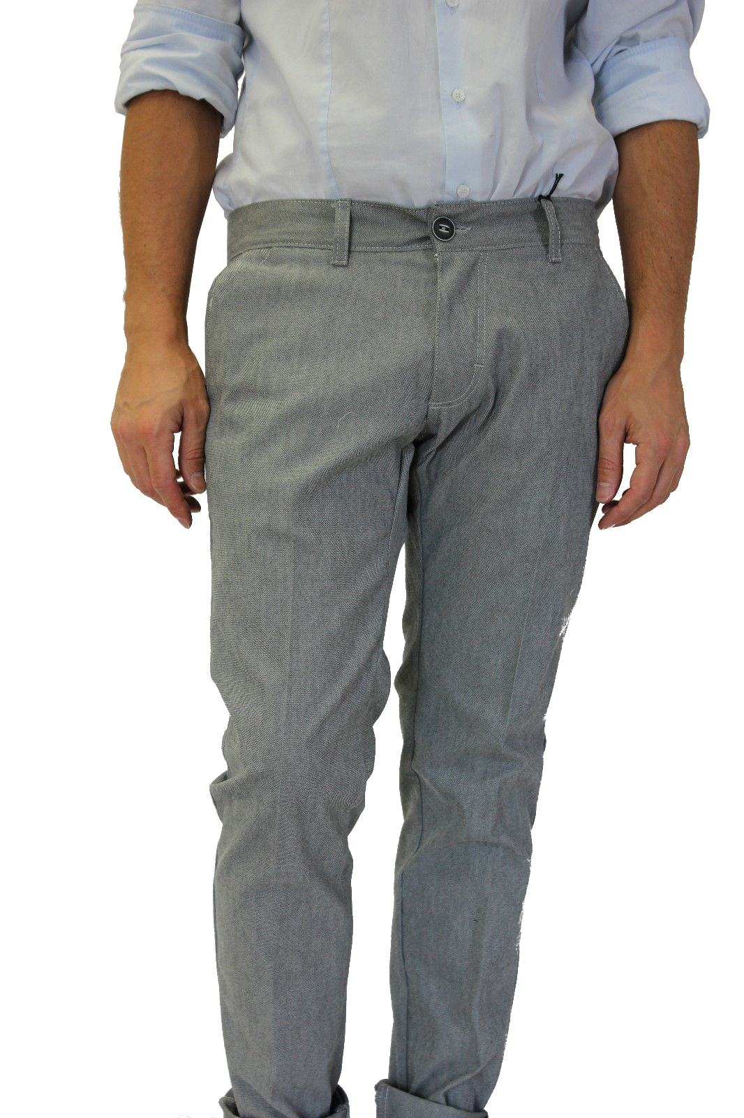 Pantaloni righe con toppe cot.bio