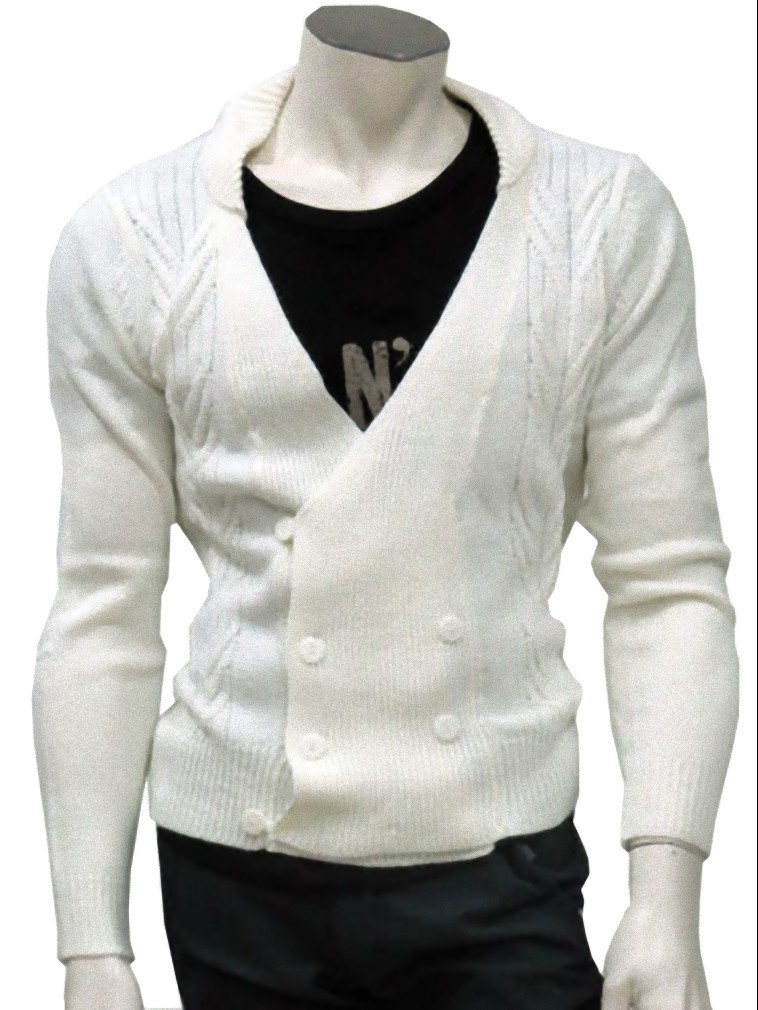 Maglia lana uomo slim fashion maglione moda cardigan wool m l xl xxl made italy